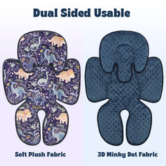 Pea Pod infant car seat insert shows soft Minky dot fabric for cozy rides.