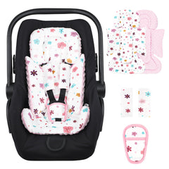 Pea Pod infant car seat insert with reversible minky dot for all-season comfort