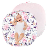 Pea Pod newborn lounger cover floral front view shows soft fabric for baby comfort.