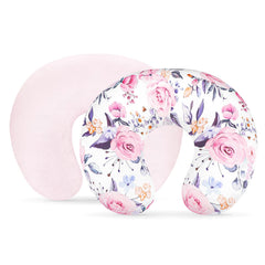 Pea Pod nursing pillow cover floral front view for cozy feeding sessions.
