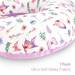Pea Pod nursing pillow cover reversible side offers warmth or breathability.