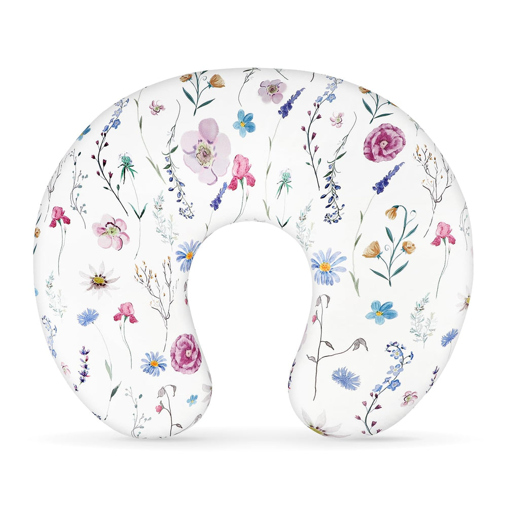 Pea Pod nursing pillow cover in organic knit fabric showing ultra-soft touch for baby comfort
