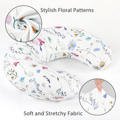 Pea Pod nursing pillow cover demonstrates breathable knit fabric for comfortable feeding