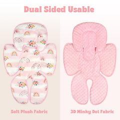 Pea Pod removable head support with Velcro for flexible positioning in car seats.