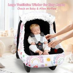 Pea Pod snug elastic hem seals warmth around car seat or stroller