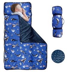 Pea Pod toddler nap mat with removable pillow for cozy daycare naps