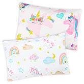 Pea Pod unicorn-front pillowcase shows playful design for imaginative bedtime