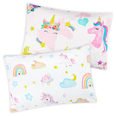 Pea Pod unicorn-front pillowcase shows playful design for imaginative bedtime