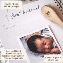 Peachly memory book minimalist layout keeps milestones clear and aesthetically timeless.