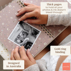 Peachly Pregnancy Journal archival paper pages prevent bleed-through