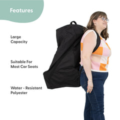 The Peanutshell carseat travel bag features an ID pocket for quick identification.