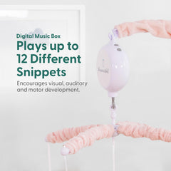 The Peanutshell crib mobile twelve lullabies encourage soothing bedtime routines.