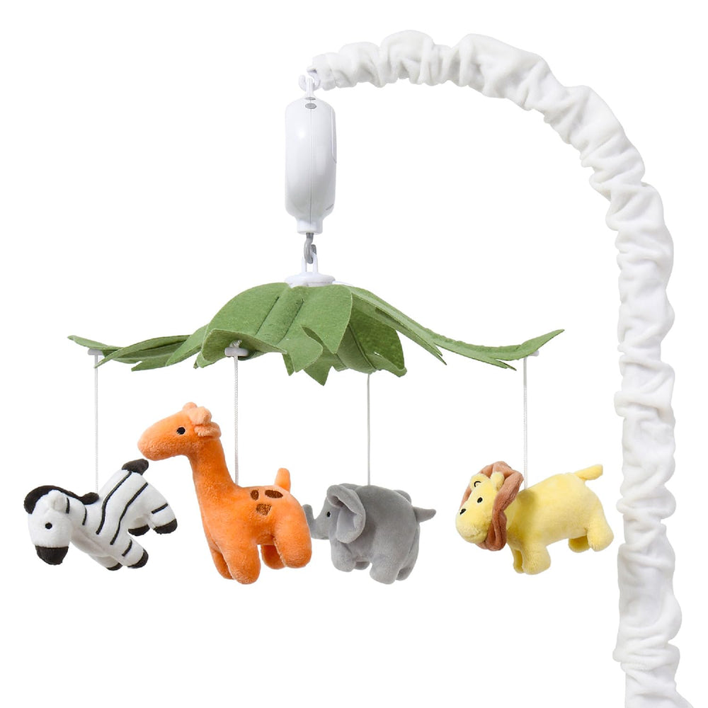 The Peanutshell crib mobile white design fits any nursery and soothes with soft motion.