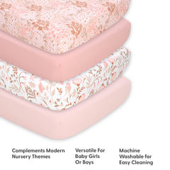 The Peanutshell durable washable crib sheets stay vibrant after washing.