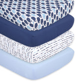 The Peanutshell nautical sleepy-whales prints crib sheets for cozy naps and calm nursery vibes.