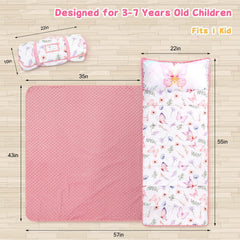 Pea Pod nap mat with pillow delivers cozy naptime comfort.