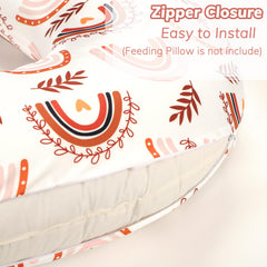 Pea Pod nursing pillow cover hidden-zipper for safe, easy cleaning