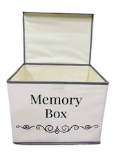Pear Tree Essentials memory storage box close-up lid with Velcro closure secures keepsakes.