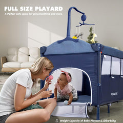 PEARLOVE 5-in-1 pack and play modes cover newborn to toddler use.