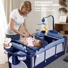 PEARLOVE portable changing table attachment supports quick diaper changes.