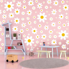 Pedel Daisy wall stickers in varied sizes create natural, dimensional wall accents.