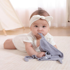 PEIPEIWU Loveys attaches easily to pacifiers for secure on-the-go use