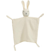 PEIPEIWU Organic Cotton Muslin Lovey close-up shows soft, breathable fabric for baby comfort