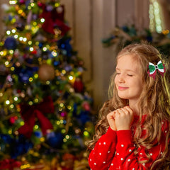 Pejlnd Christmas hair accessory bow clips are easy to clip on ponytails, braids, or headbands.