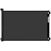 Peluasua 70-inch retractable gate in doorway showing space-saving setup