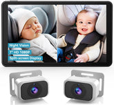 Pemacom baby car camera dual cameras offer clear rear visibility for twins on the road