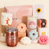 Pengtai mommy tumbler with straw showing temperature control for hot or cold beverages.