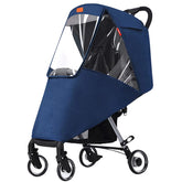 Peninsula Love stroller cover with universal fit protects against rain while keeping baby visible.