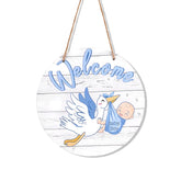 Penitue baby welcome sign door display adds warm farmhouse charm to your entry