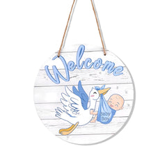 Penitue baby welcome sign door display adds warm farmhouse charm to your entry
