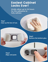 PENMAMA fridge lock on door demonstrates simple, parent-friendly use.