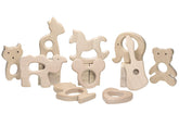 Penta Angel heart teething ring, natural wood for soothing gums during teething