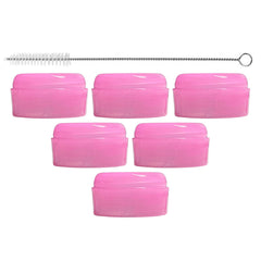 Pequeño replacement nipple ring collars in pink pack for Dr. Brown's Narrow Bottles, mess-free feeding.