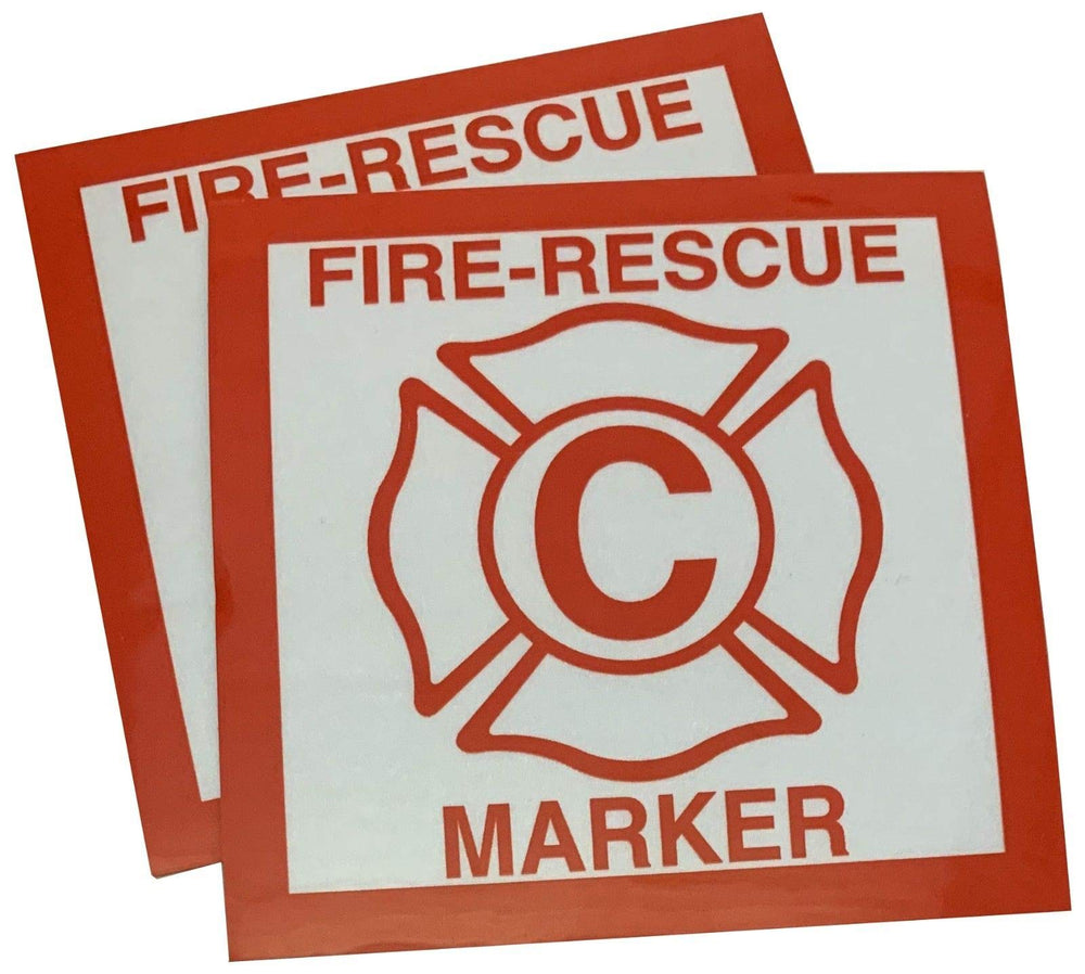 Perfectly Safe Tot-Finder window decal clearly marks a child's room for fire rescue visibility.