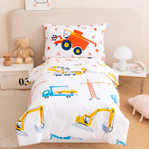 PERFMET construction toddler bedding comforter for imaginative play nights