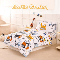 PERFEMET flat top sheet 45x60 with car design for coordinated sleep setup
