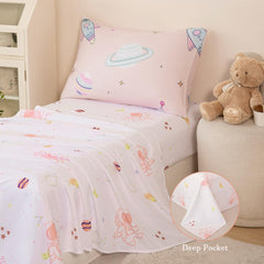 PERFEMET space-theme pillowcase promoting soft skin contact and easy washing