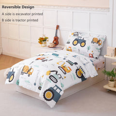 PERFEMET toddler-flat-sheet 45x60 coordinating with car motif for easy layering