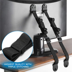 PERLESMITH PSAS1 adjustable-length image shows strap extending to fit different furniture sizes.
