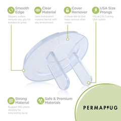 Permaplug easy installation allows quick protection in bedrooms, kitchens, and travel