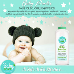 Personal Care Baby Powder after-bath use on skin looks silky and smooth.