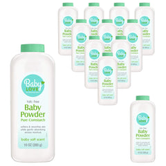 Personal Care Baby Powder bottle label highlights gentle, skin-softening formula.