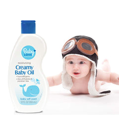 Personal Care Soft & Soothing Baby Oil close-up highlighting skin hydration.