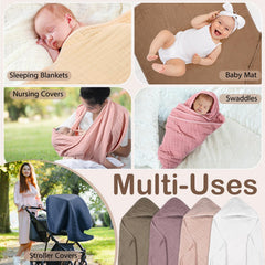 Peryiter baby towel used as blanket or swaddle on the go.