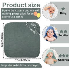 Peryiter hooded towel close-up shows soft cotton and plush edges.