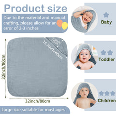 Peryiter green hooded towel close-up showing soft muslin texture and absorbency